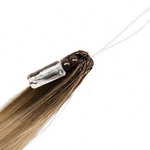 Feather Haarverlangerungen Echthaar #AB Blond Ombre 50cm 10Stk