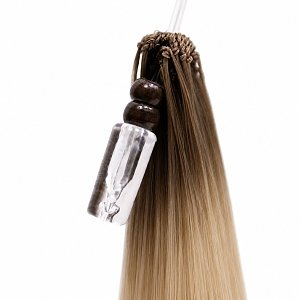 Feather Haarverlangerungen Echthaar #AB Blond Ombre 50cm 10Stk