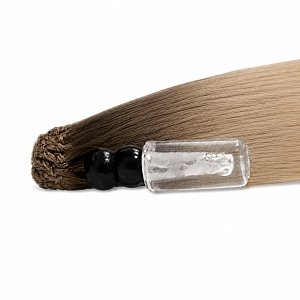 Feather Haarverlangerungen Echthaar #SB Blond Ombre 50cm 10Stk