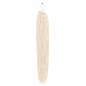 Feather Haarverlangerungen Echthaar #SILVER Blond 50cm 10Stk