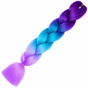 Μαλλιά για Ράστα και Πλεξούδες Unicorn Λιλά/Πετρόλ/Μωβ Yc26# 100g 60cm