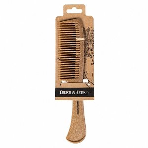 Christian Artesio Eco-Friendly Wooden Detangling Comb with Handle