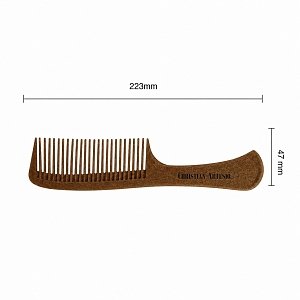 Christian Artesio Eco-Friendly Wooden Detangling Comb with Handle