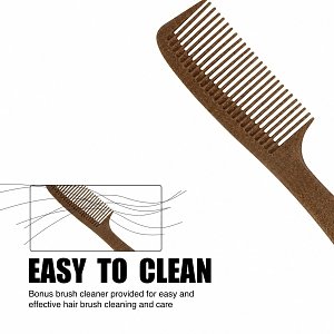 Christian Artesio Eco-Friendly Wooden Detangling Comb with Handle