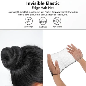 Hair Net for Bun Black 50 cm – Ideal for Ballet, 2 pcs