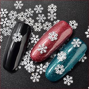 Nail Decoration White Snowflake