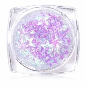 Nail Decoration Star Transparent Iridescent Holo