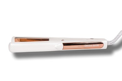 Ison Hair Straightener White with Pink/Gold