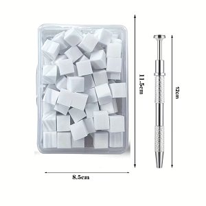 Ombre Nail Tool with 100 Replacement Sponge Tips for Gradient & Baby Boomer