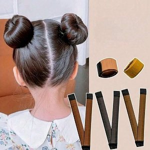 Synthetic Hair Clip for Ponytail Dark Brown 2pcs