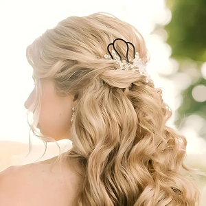 Large Black Hair Pin for Buns and Chignons