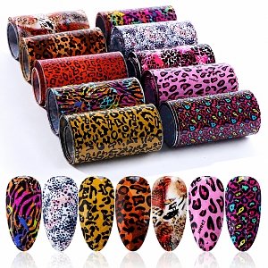 Foil Νυχιών Animal Print Σετ 10τμχ