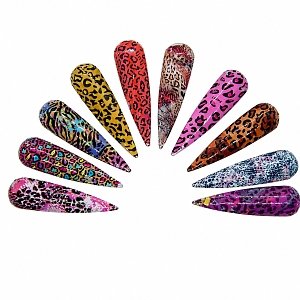 Foil Νυχιών Animal Print Σετ 10τμχ