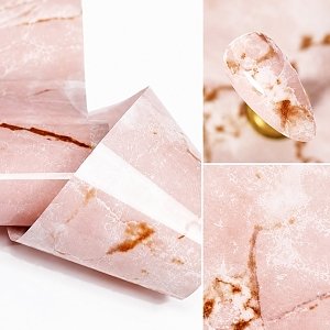 Nail Art Foil Marble Pink