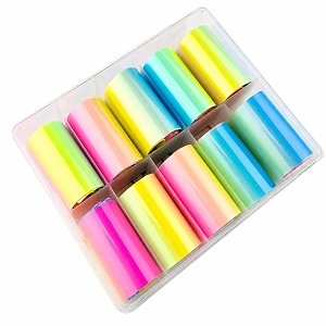 Nail Art Foil Colorful Neon Set 10pcs