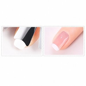 French Manicure Smile Cut Poly Tips Shape