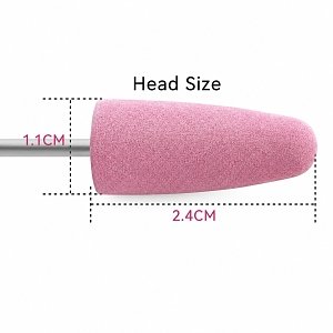 Nail Drill Buffer Silicone Sanding Bit Pink 400 Grit