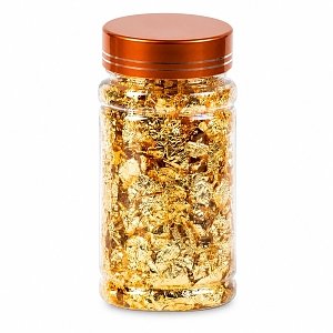 Nail Art Gold leaves