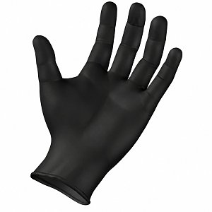 Disposabel Nitrile Gloves Powder Free Black Medium 100pcs