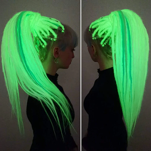 Hair Jumbo Braids Glow In The Dark White 100g 60cm