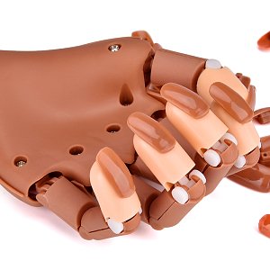 Nail Art Plastic Practice Hand with Stand and 100pcs Nail Tips