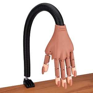 Nail Art Plastic Practice Hand with Stand and 100pcs Nail Tips