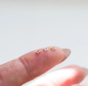 Rings for Hair Dreadlocks and Braids Gold 5mm 50pcs