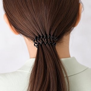 Spiral Hair Ties Black 3pcs