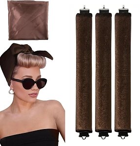 Set of Fabric Hair Rollers for Curls & Blowout Without Heat