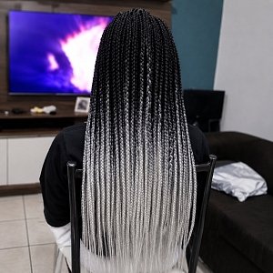 Hair Jumbo Braids Purple-Grey/Brown B37# 100g 60cm