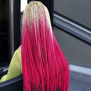 Hair Jumbo Braids Ombre Blonde/Pink B48# 100g 60cm
