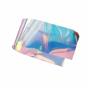 Nail Art Foil Mirror Broken Glass Effect Transparent Blue