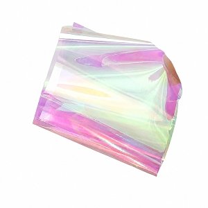 Nail Art Foil Mirror Broken Glass Effect Transparent Pink