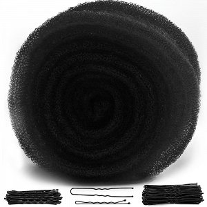 Hair Sponge Padding with 70 Hairpins for Volume & Updos – Black 50.8cm