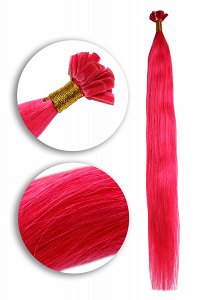 Hair Extensions #Pink 50cm 25pcs