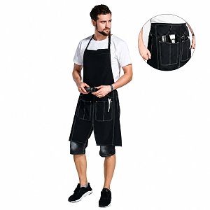 Schwarze Friseurschurze