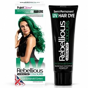 Rebellious semi-permanente Haarfarbe neon Emerald Green, 70ml