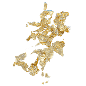 Nail Art Gold leaves