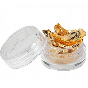 Nail Art Gold leaves