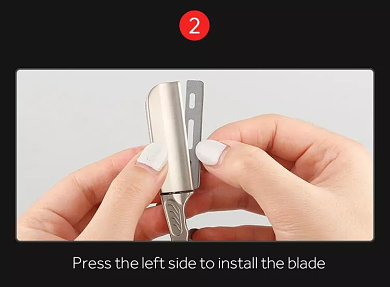 Straight Razor with Replaceable Blades & Case