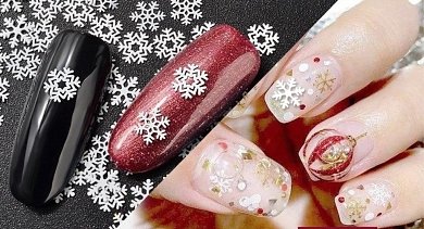 Nail Decoration White Snowflake