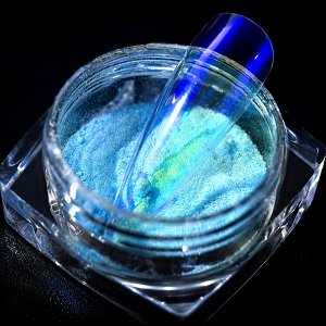 Nail Art Aurora Mirror Powder Translucent Blue 3g