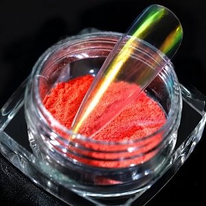 Nail Art Aurora Mirror Powder Translucent Orange 3g