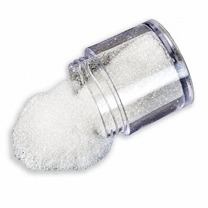 Nail Art White Glitter Iridescent Powder 10g