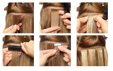 Tape Hair Extension Natural #61 65cm 10pcs