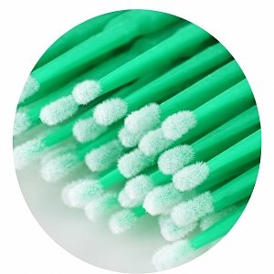 Βουρτσάκια Βλεφαρίδων Microbrushes Πράσινο Fine 2mm 100τμχ