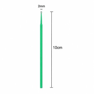 Βουρτσάκια Βλεφαρίδων Microbrushes Πράσινο Fine 2mm 100τμχ