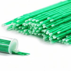 Βουρτσάκια Βλεφαρίδων Microbrushes Πράσινο Fine 2mm 100τμχ