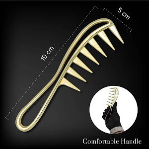 Wide-Tooth Hair Comb for Styling and Detangling