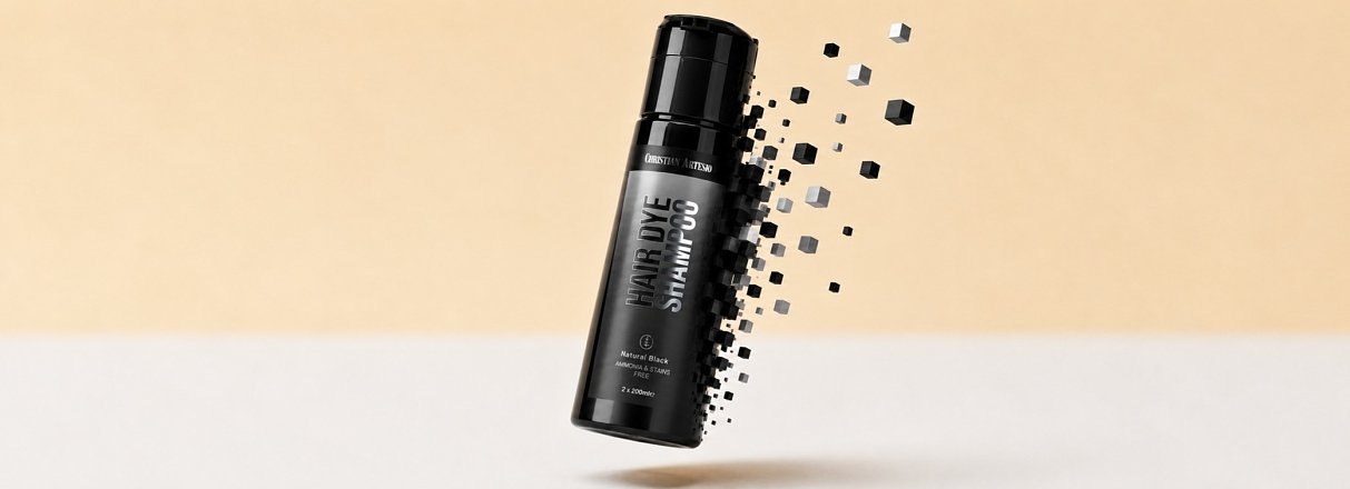 Βαφή Μαλλιών σε Σαμπουάν 400ml – Φυσικό Μαύρο, Εύκολη Κάλυψη Γκρίζων σε 5 Λεπτά (Ιδανικό για Άνδρες & Γυναίκες)
